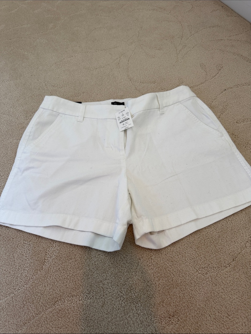 JCrew factory White Women's Casual Mid-Rise Shorts 5in inseam